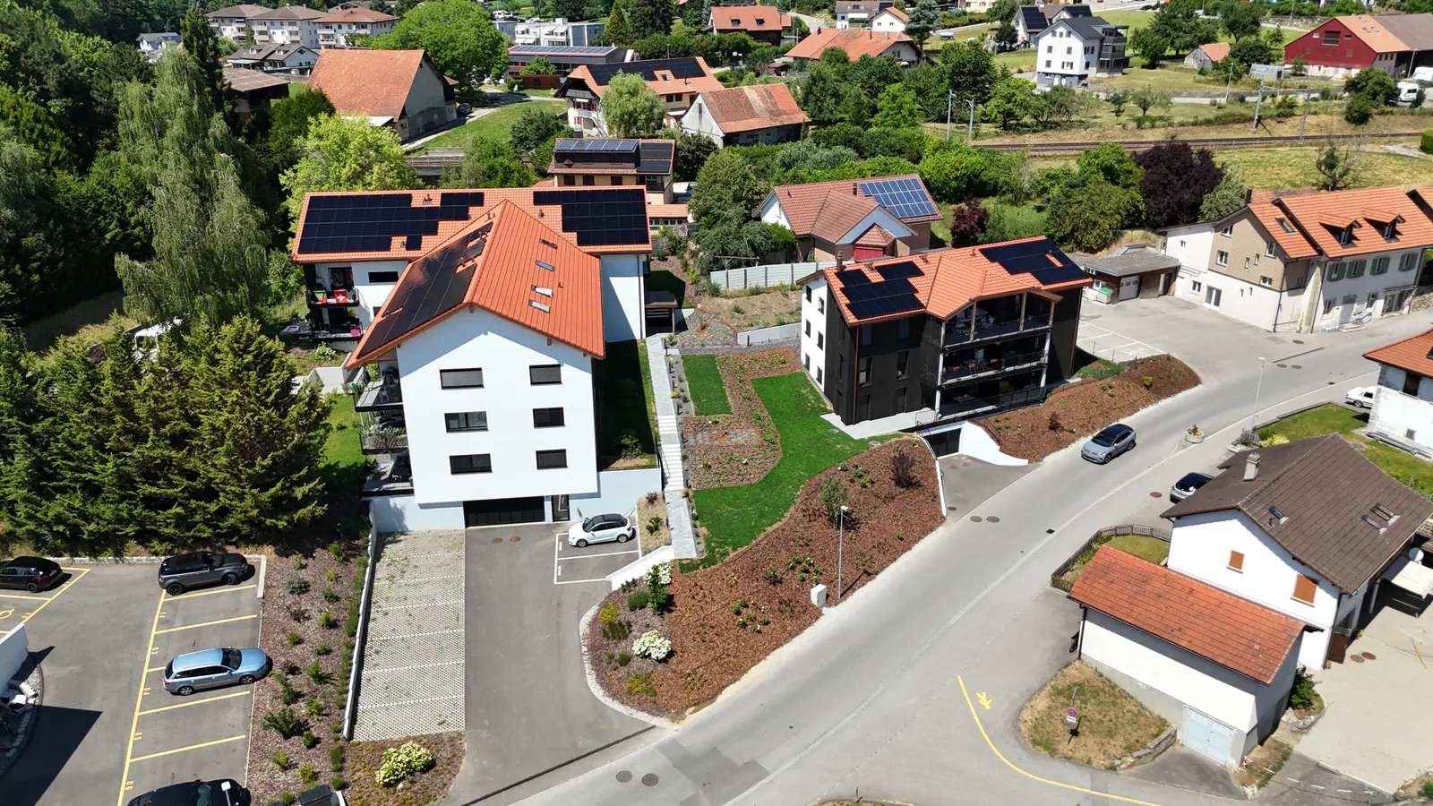 Implantation des immeubles, accès et places de parc